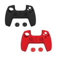 thumbnail image 1 of Verbatim Protective Covers for PS5 DualSense Wireless Controllers 2pk Blk-Red, 1 of 7
