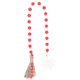 thumbnail image 1 of Wooden Bead Garland Decor Bead Garland with Tassel Xmas Party Hanging Ornament, 1 of 3