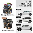 thumbnail image 4 of Cute  Trash Can with Lid - Multipurpose Collapsible Trash Bin for , Leak-Proof Organizer,  Garbage Can with Storage Pockets & Adjustable Straps, 2 Gallons (Flower), 4 of 6