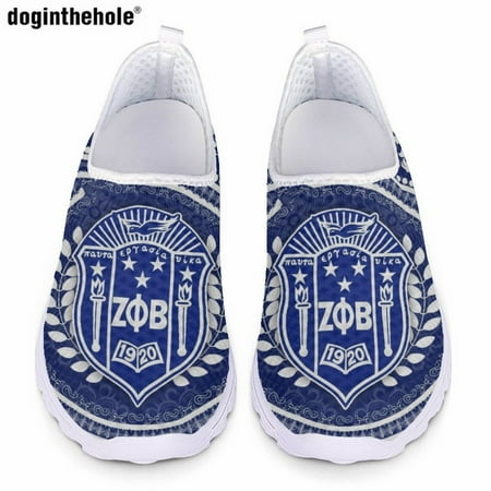

Summer New Women s Casual Shoes Fashion Hot Phi Beta Sigma Sorority Printed Flat Sneakers Breathable Mesh Shoes