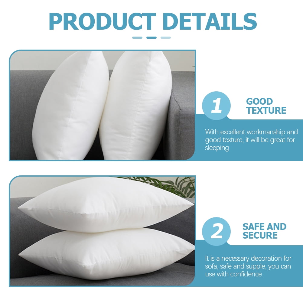 WHAMVOX Cushion Filling 2Pcs White Blends for Living Room 45x0.3937in