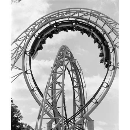 1970s Roller Coaster Amusement Park Ride Poster Print By Vintage