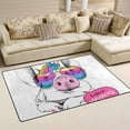 thumbnail image 2 of Dreamtimes Lightweight Soft Area Rugs 31x20 Inch, Pig Unicorn Floor Mat Doormat for for Rooms Entrance Hardwood Floor Living Room 2'7" x 1'8"） Nursery Rugs, 2 of 6