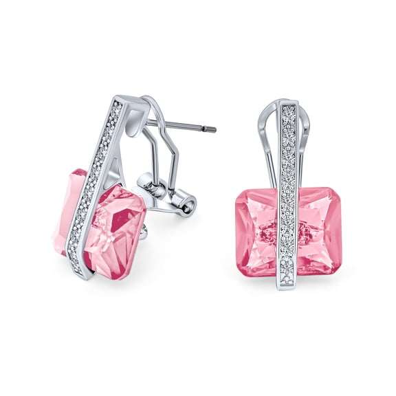 Bling Jewelry Womens Dangle Chandelier Earrings Square Simulated Gemstones