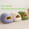 thumbnail image 6 of Removable and Washable Winter Closed-Off Cat Bed, 2026 Upgraded Warm and Cozy Pet Nest in Winter, 360° Nesting Design, Cotton Soft Cat Tents for Indoor Cats, Foldable Cat Bed Cave (Beige, L), 6 of 8
