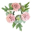 thumbnail image 2 of Pillar Candle Wreath Greenery Wreath Boho Candle s Mini Wreath Pillar Candleholder for Pillars Wedding Centerpieces Pink, 2 of 9