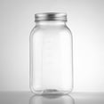 Novelinks 32oz Plastic Jars with Lids 6 Pack Clear Containers Airtight