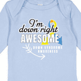 thumbnail image 4 of Inktastic Im Down Right Awesome Down Syndrome Awareness with Arrow Boys or Girls Long Sleeve Baby Bodysuit, 4 of 5