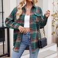 thumbnail image 2 of Chemise Classique à Carreaux en Flanelle à Manches Longues Surdimensionnée Décontractée pour Femmes, 2 of 3