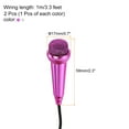 thumbnail image 2 of 2Pcs Mini Microphone with Covers for Singing Voice Rose Red, Silver, 2 of 6