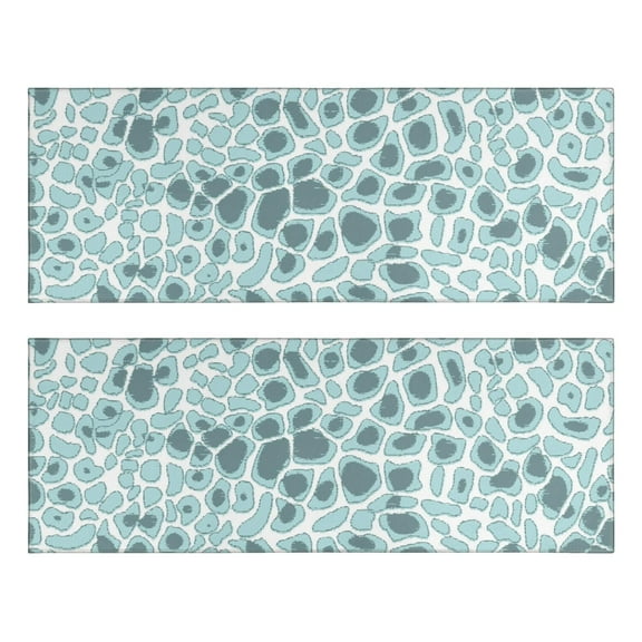 Kitchen Rugs Sets Of 2,White and Blue Of Animal Print Anti Fatigue Kitchen Mat Rugs Non Slip Washable,Decorative Kitchen Floor Mats for Kitchen,Sink,Laundry,17"X47"