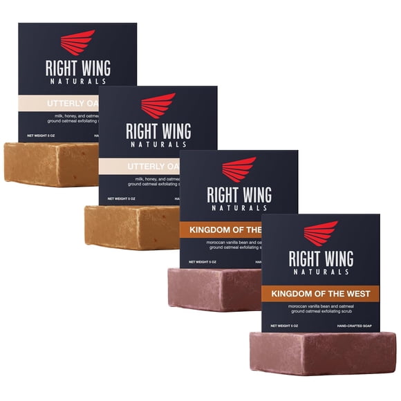 Set de regalo de jabón en barra Right Wing Naturals para hombres | Jabón artesanal prensado en frío | Jabón Orgánico Hecho a Mano para Hombres | Sabores más populares | Jabón de barra para hombre con