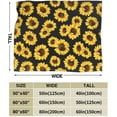 thumbnail image 3 of LHSHID Yellow Sunflower Blanket Black Yellow Throw Blanket Yellow Sunflowers Printed Fleece Blanket Luxury Soft Lightweight Blanket for Bedroom Couch Sofa 50x60in, 3 of 6