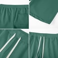 thumbnail image 4 of Domzle Men's Cotton Shorts Casual Elastic Waist Drawstring Lightweight Workout Lounge Beach Jersey Sweat Shorts Dark Green L, 4 of 4