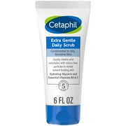Cetaphil Extra Gentle Daily Scrub, Exfoliating Face Wash For All Skin Types, 6 oz