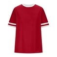 thumbnail image 3 of JMKQLZ T-Shirt Décontracté pour Femmes avec Impression de Lettres, Col Rond et Épaules Tombantes, Manches Courtes, 3 of 4