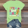 thumbnail image 6 of Fnhpitd First Day of School Teacher Shirt Women Teacher Life T-Shirt Back to School Teachers Appreciation Gift Tee Top Green,S, 6 of 7