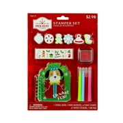 Holiday Time Puppy Stamper Set - 27 Paper Stickers Stamp Set