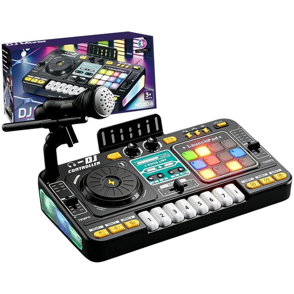 Kids DJ Mixer Toy DJ Table With Light and Keyboard for Party Educational Interactive Musical Toy, DJ Learning Keyboard Mixer Educational Gift For Boys And Girls
