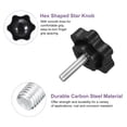 thumbnail image 3 of Uxcell 12Pack M4 x 16mm Star Knobs Plastic Hex Shaped Hand Clamping Knob Screw, 3 of 6