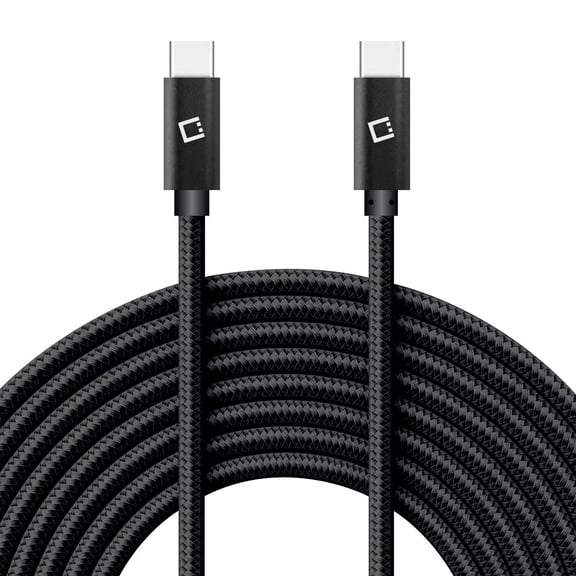 Cellet Type-C USB Cable Compatible with TCL 40 XL - High Powered PD (Power Delivery) Fast Charging and Data Sync USB-C to USB-C Cable - 3 Feet