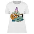 thumbnail image 1 of Quiet Girl Playing Guitar T-Shirt Women -Image by Shutterstock, Female Medium, 1 of 2