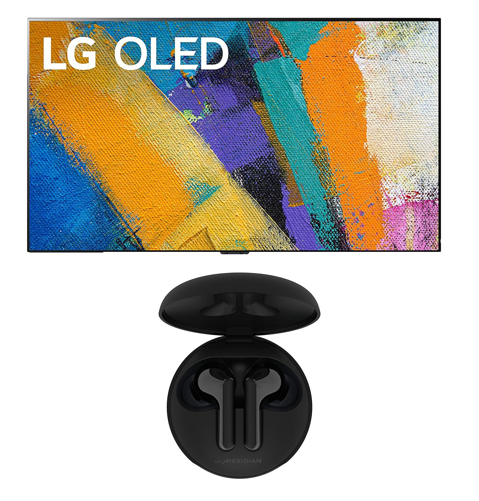 LG OLED55GXP 55" OLED Gallery Design Smart 4K Ultra High Definition TV with LG Tone Free HBS-FN6-BLACK Bluetooth Wireless In-Ear Earbuds (2020)