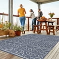 thumbnail image 6 of Beverly Rug Outdoor Rugs 6' x 9' Patio, Porch, Garden Blue and White, 6 of 8