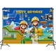 thumbnail image 4 of Figuras de dibujos animados de Super Mario Bros, Mario, Luigi, Yoshi, Toad, decoración de fiesta, fondo de tela, juguetes, regalos de cumpleaños para niños, 4 of 4
