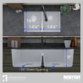 thumbnail image 5 of Karran QU-810-WH-PK1 White Quartz Composite 32" x 19.5" x 9" Rectangular Undermount Sink 6 Piece, 5 of 14