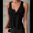 thumbnail image 4 of Camisetas Sin Mangas para Mujer, Informales, Lindas, de Verano, para Vacaciones en la Playa, Básicas, Negras, XL, 4 of 6
