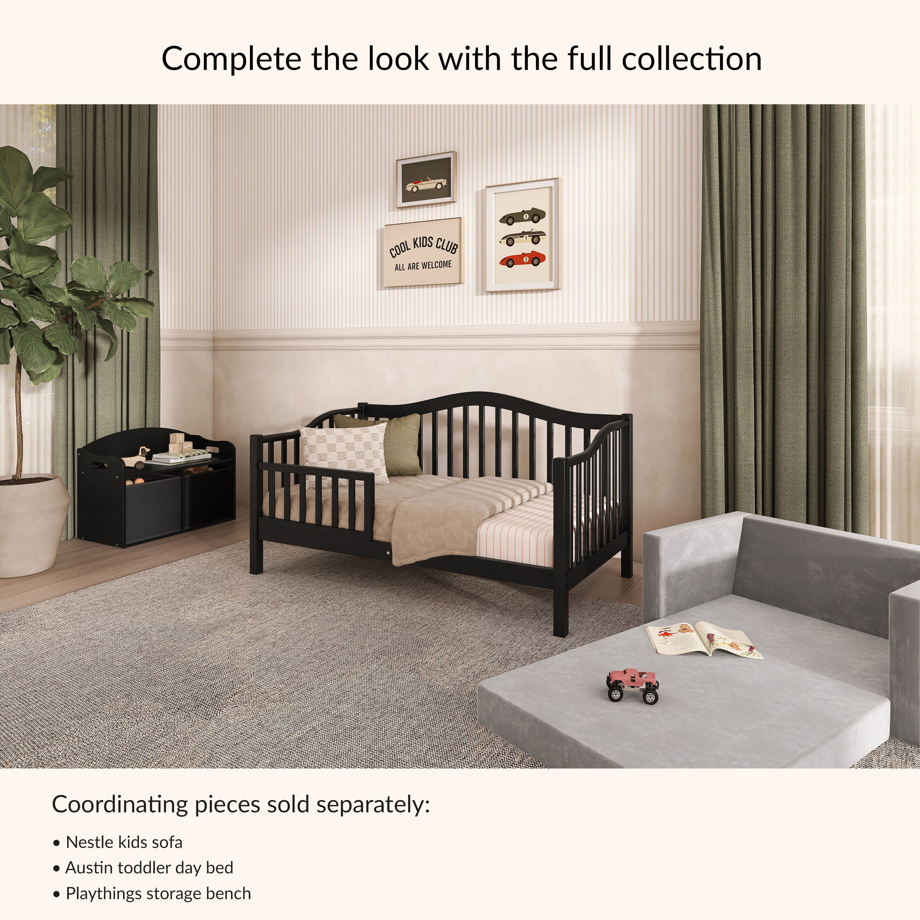 Dream On Me Austin Toddler Day Bed, Black