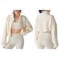 thumbnail image 3 of Chaqueta Corta de para Mujer con Dobladillo con Cordón Albaricoque Cremoso XL, 3 of 7