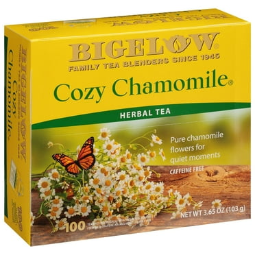 Bigelow Cozy Chamomile Tea Bags, 1.5 Oz, Box Of 100 Tea Bags