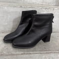 thumbnail image 3 of B91xZ Bottines pour Femmes Mode Chelsea Bottes Confort Talon Bas Bottines, Noir 7.5, 3 of 5
