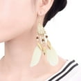 thumbnail image 5 of Feather Earrings for Women Vintage Boho Earrings Long Feather Earrings Black Feather Tassel Earrings Western Bohemian Jewelry for Women, 5 of 6