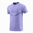 thumbnail image 4 of NIEWTR Mens Athletic Shirts Moisture-Wicking Quick Dry Workout Tees Lightweight Crewneck T-Shirts for Running Gym Casual Work（Purple,M), 4 of 5