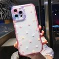 thumbnail image 4 of Compatible with iPhone Case,Cute Colorful Polka Dot Frame Edge Camera Lens Protection Clear Soft Shockproof Cover Women Girls Phone Case (Pink,iPhone 14), 4 of 7
