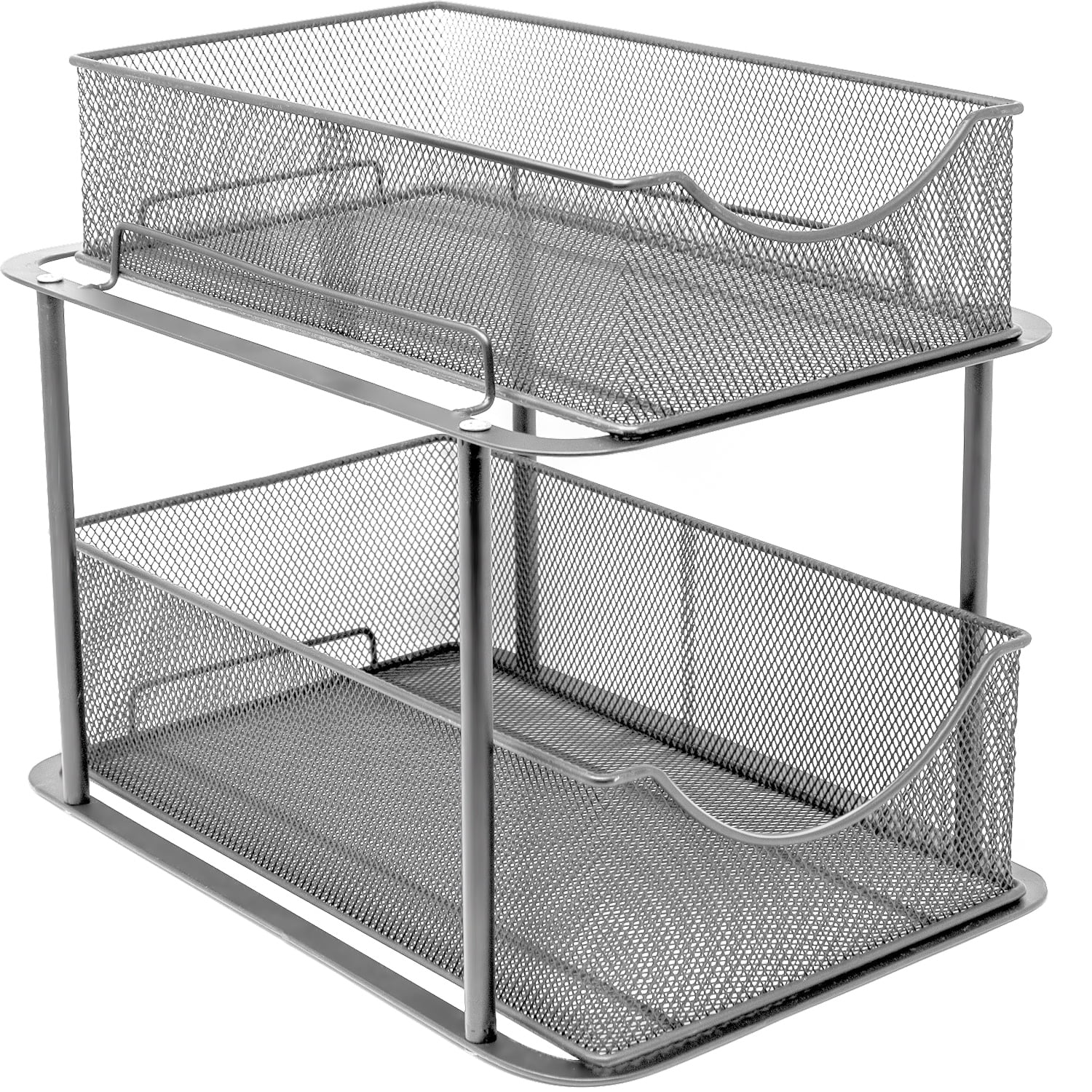 Sorbus 2-Tier Organizer Baskets with Mesh Sliding Drawers