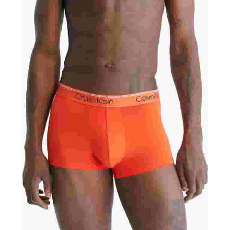 Calvin Klein Men's Micro Stretch 3-Pack Low Rise Trunk, Asphalt Grey, Mudstone, Acid Orange, X-Large Calvin Klein Men's Micro Stretch 3-Pack Low Rise Trunk, Asphalt Grey, Mudstone, Acid Orange, X-Large
