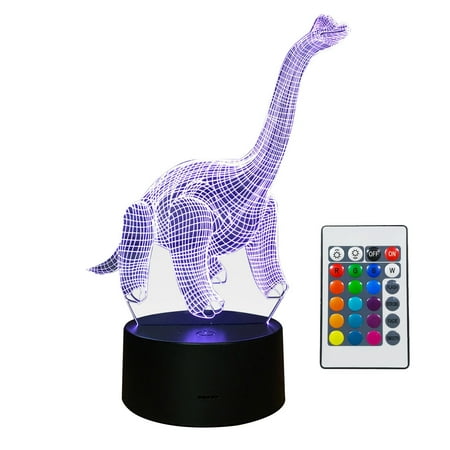

Haykey Led Lights Night Light Children 3D Dinosaur Night Light 7 Color Variations