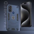 thumbnail image 5 of for Motorola Moto G Play 2023 Case, 2 in 1 Hybrid Shockproof Hard PC Soft TPU Bumper Non-Slip Protective Girls Women Boy Men Phone Cases Cover for Motorola Moto G Play 2023, Navyblue, 5 of 7