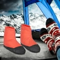 thumbnail image 6 of Winter Duck Down Booties Down Slippers Anti Slip Soft Insulated Warm Boots Duck Down Slipper Boots for Camping Snowboard Red M, 6 of 10