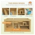 thumbnail image 4 of Wooden Hamster Cage, Large Gerbil Habitat, Multi-Level Small Animal Cage w/Tray, 4 of 8