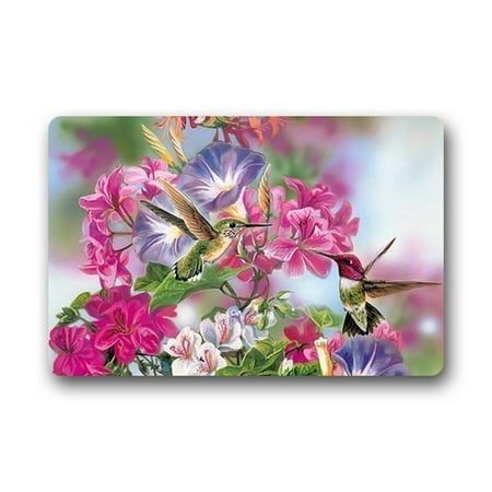 - WinHome Hummingbird Flowers Doormat Floor Mats Rugs Outdoors/Indoor Doormat Size 23.6x15.7 inches