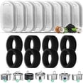 thumbnail image 1 of Filtro para bebedero de gato, paquete de 8 filtros de repuesto para bebederos de acero inoxidable de 3,2 L/2 L. Incluye 8 filtros de carbón y 8 prefiltros de espuma., 1 of 5
