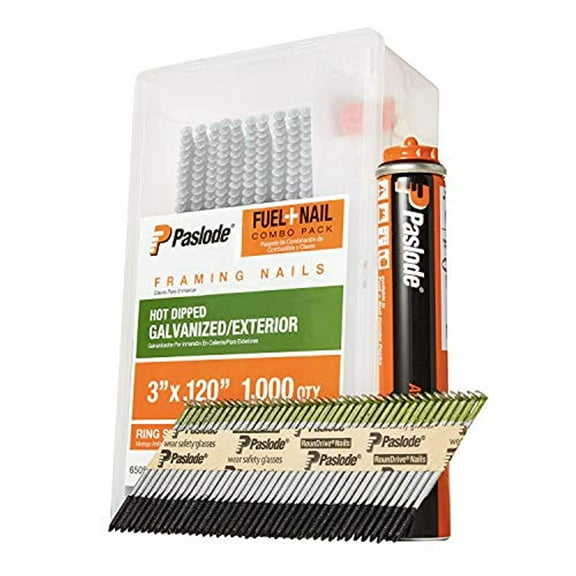 650527 Fuel & Collated Framing Nail Combo Pack, 3-In. x .120, 1,000-Ct. - Quantity 1