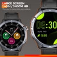 thumbnail image 3 of Cyberdyer J47 Smart Watch for Men(Answer/Make Calls) 1.43'' AMOLED Smart Watch for iOS Android IP68 Waterproof Smartwatch with 100+ Sports Modes, 1pc, Black, 3 of 11