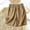 Khaki, variant on Womens Wide Leg Linen Shorts Summer Casual Loose Pleated Elastic High Waisted Bermuda Shorts Black 3XL