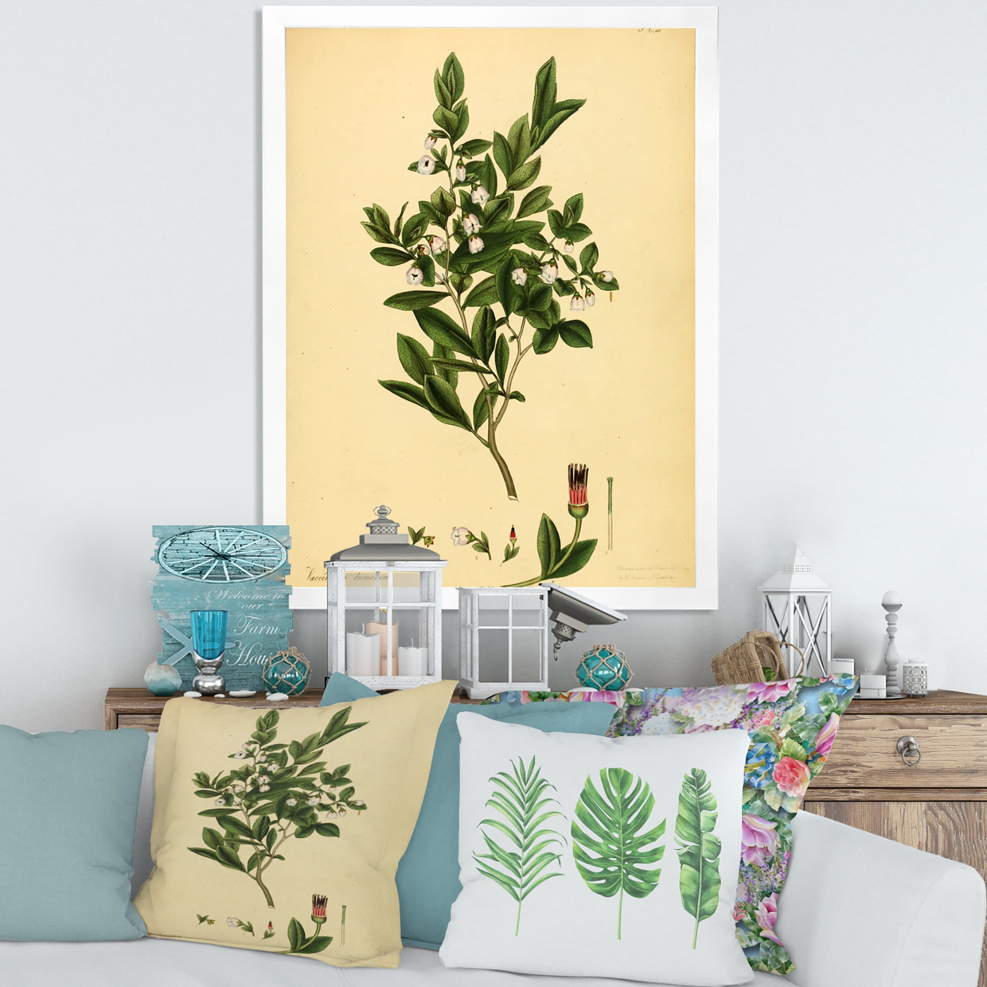 Designart 'Ancient Plant Life XXV' Traditional Framed Art Print